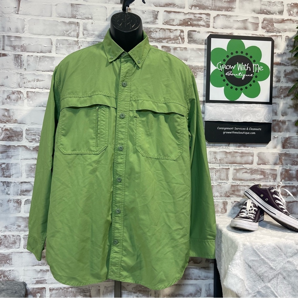 Duluth trading co  Green Button-Up shirt men’s large